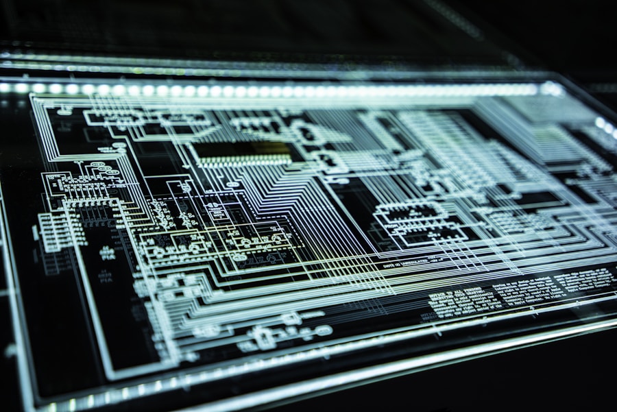 Electronic technology interface representing hardware services