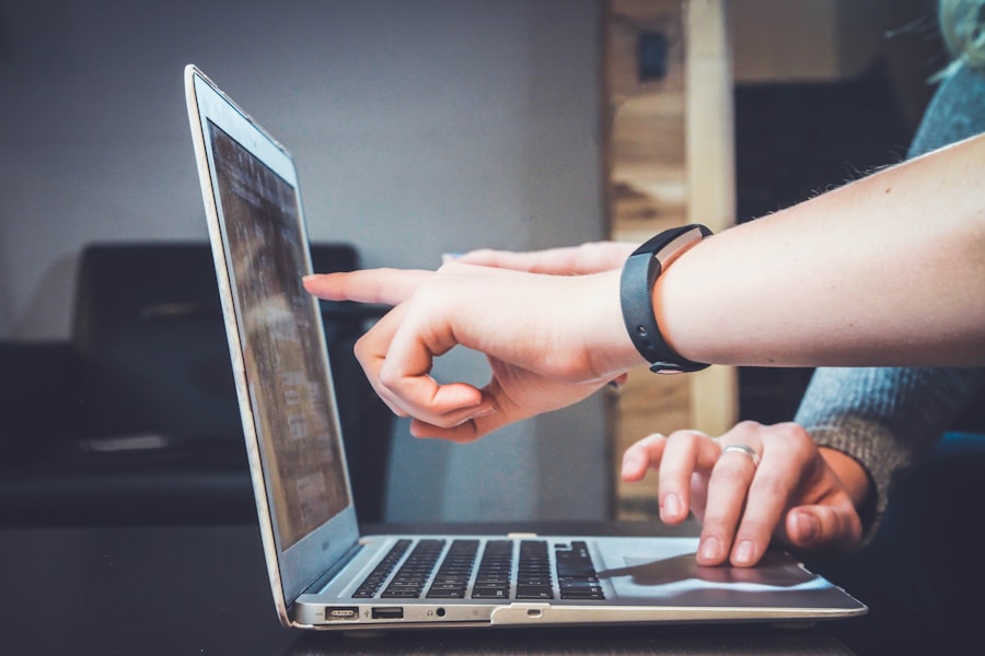 Software service consultation on a laptop